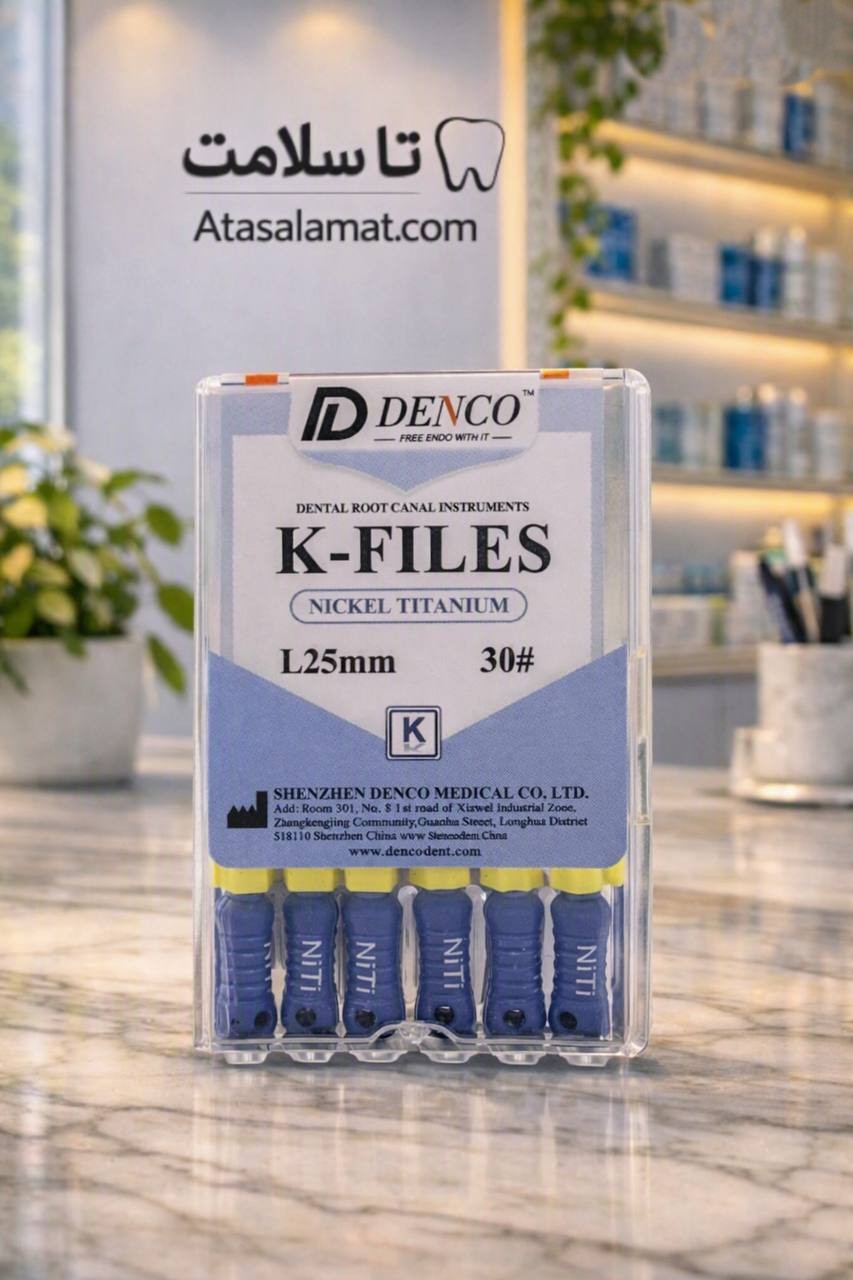 کا فایل نیکل تیتانیومی 25 میلی DENCO K-file