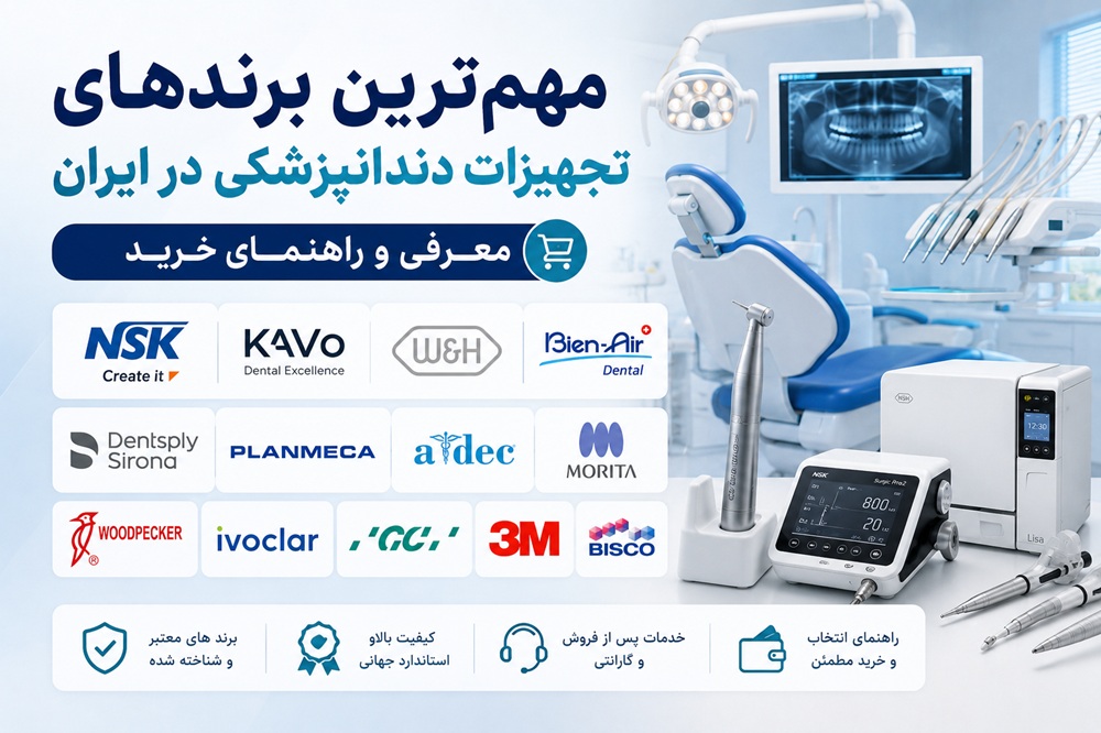 مهم‌ترین برندهای تجهیزات دندانپزشکی